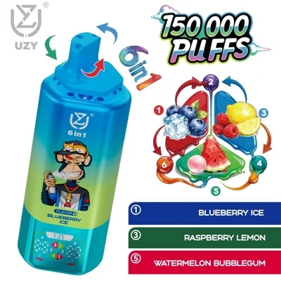УЗИ 6-ин-1 150К електронска цигарета за једнократну употребу|150000 удисаја, ...