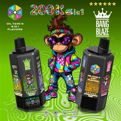 БАНГ БЛАЗЕ 200000 6у1: шест укуса у једном, заиста можете дуго да се играте с...
