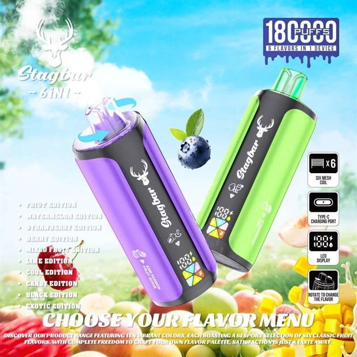 StagBar 6in1 180K Puff high quality StagBar 6in1 180K Puff high quality
