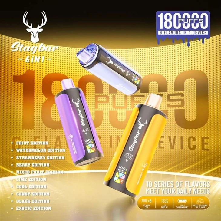 StagBar 6in1 180K Puff suppliers StagBar 6in1 180K Puff suppliers